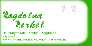 magdolna merkel business card